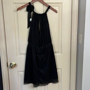 FINAL CLEARANCE PRICE! NWT Divided halter keyhole neck gathered waist LBD, sz 8